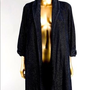 Original Vintage 1950’s Black Velvet Swing Coat